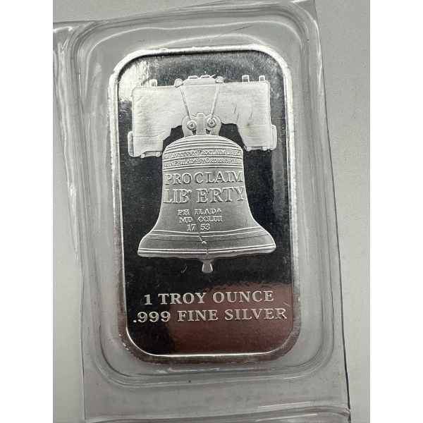 SD Bullion Proclaim Liberty 1 troy ounce .999 fine silver bar
