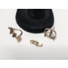 Image 3 : Assorted 10K Gold Jewelry - Ring Size 6.5 Earrings, Clasp Total Weight: 5.1g