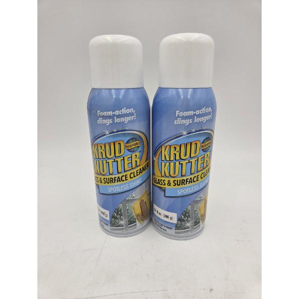 Two 14oz Spray Cans Of Krud Kutter Glass & Surface Cleaner