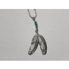 Image 3 : Sterling Silver 20" Necklace, Weight: 5.9g - Western-Style Feather Pendant (Unmarked, Not Sterl.)