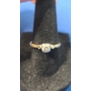 Image 1 : Vintage 14K Gold 3 Stone Diamond Ring - Cut Band - One Diamond Is Missing - Weight: 1.9g