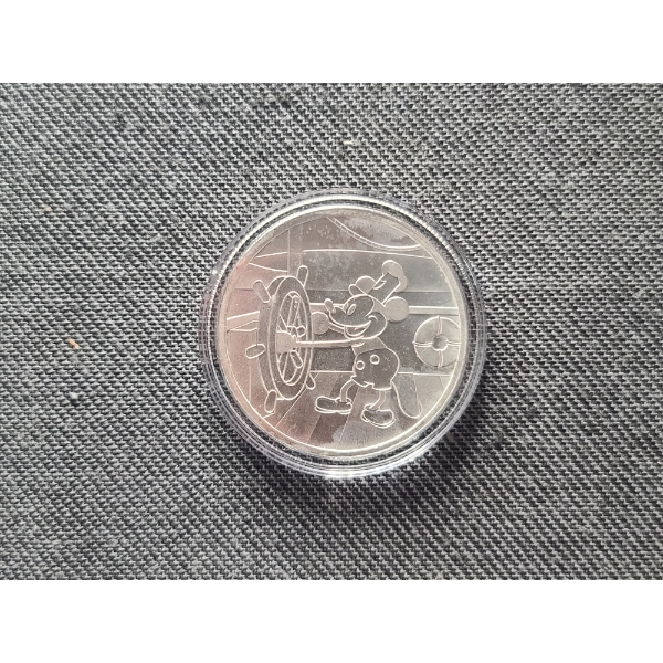 1 Oz Steamboat Willie .999 Silver Round in Protective Capsule