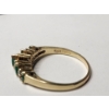 Image 3 : Gorgeous 14K Yellow Gold Emerald and Ring - Size 9.5 - TW: 3.1g