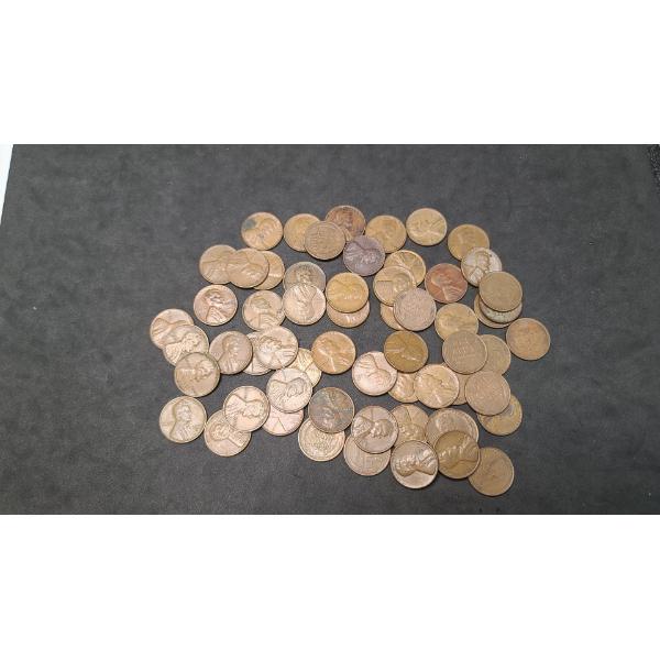 Unsearched Assorted Years Lincoln Wheat Cents - Face Value: $0.60