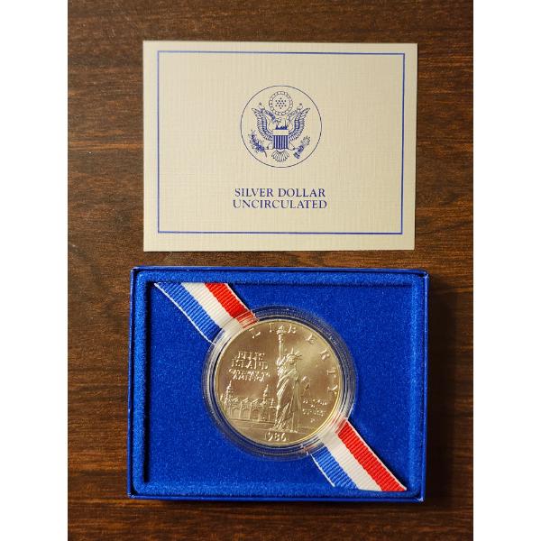 1986-P Ellis Island Statue Of Liberty Commemorative Silver Dollar ~ 90% Silver!