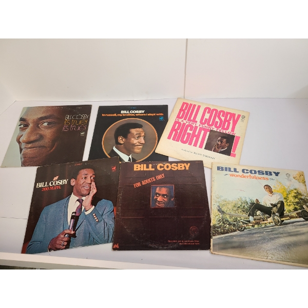 6 Bill Cosby Records - Is a Very Funny Fellow Right! - 200 MPH - Its True!  True! - Wonderfulness