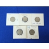 Image 1 : Lot of 5 Liberty Head "V" Nickels Years: 1900, 1906, 1908, 1911, 1912