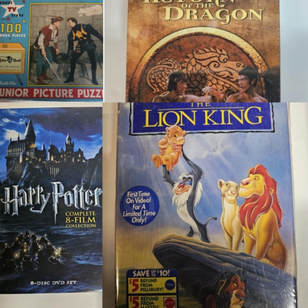 Lot of (5) Items, Movies, Puzzle, Handheld Gaming Console