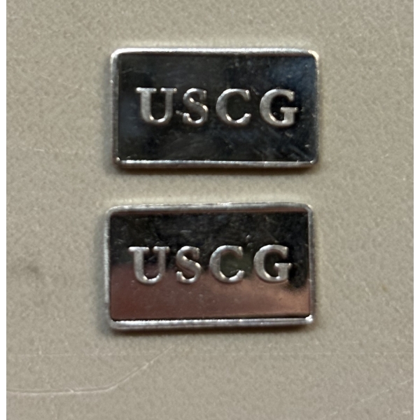 Set of Two - Extremely Rare USCG Silver 1 Gram .999 Fine Pure Silver Troy Oz - Low Production Bar