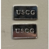 Image 1 : Set of Two - Extremely Rare USCG Silver 1 Gram .999 Fine Pure Silver Troy Oz  - Low Production Bar