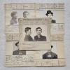 Image 1 : INTERESTING!!! Collection of 5 Antique MUGSHOT Bertillon Criminal Booking Sheets