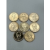 Image 1 : 2015-2020 8 Coin Presidential Dollar Set including JFK, George HW Bush, Harry Truman, & Eisenhower