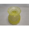 Image 6 : Uranium Glass Candy Dish Standing About 6 Inches Tall - Incredible Condition & Magnificent Glow!