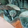 Image 6 : Vintage H. Hill 1993 Verdigris Copper Lily Pad And Cattail Water Fountain