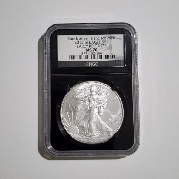 NGC MS70 Graded 2013-S Silver 1 Oz American Eagle Early Releases San Francisco Mint Eagle!