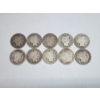 Image 1 : (10) U.S. Assorted Years 90% Silver Barber Dimes FV: $1.00