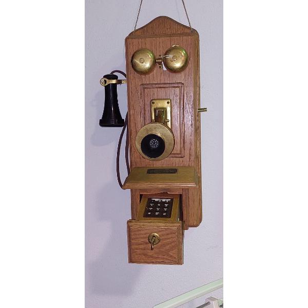 Vintage Wood Wall Phone As Shown - See Pics