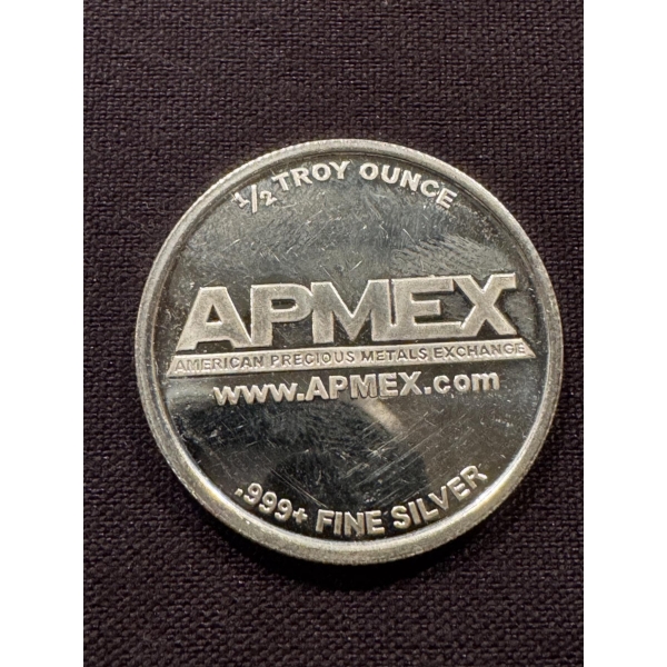 Beautiful APMEX 1/2 Troy Ounce .999 Fine Silver Bar - Mint Condition