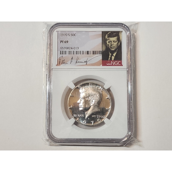 1970-S Kennedy 40% Silver Half Dollar - NGC PF 69