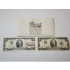 Image 1 : x2 U.S. 1976 $2 Banknotes Including 1976 Postmarked Collectible Note