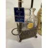 Image 2 : Ceramic Laughing Buddha Statue - Antique cut-glass pickle castor jar with a silver-plated stand