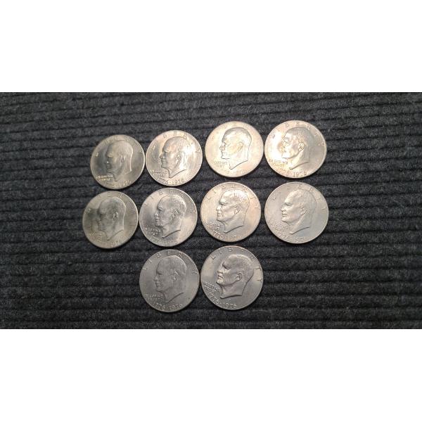 (10) 1776-1976 Eisenhower Dollars Face Value: $10