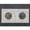 Image 2 : Two United States 1970's Washington Quarters Featuring Filled in Denver Mint Marks ~ Two Mint Errors