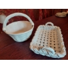 Image 1 : 2 Pc Porcelain Pieces As Shown 15" L & 10" T - White Glaze - See Pics  No Condition Issues