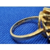 Image 4 : 14K Gold Ring with Large Jade-Colored Stone - Size 7.5 - 5.7g