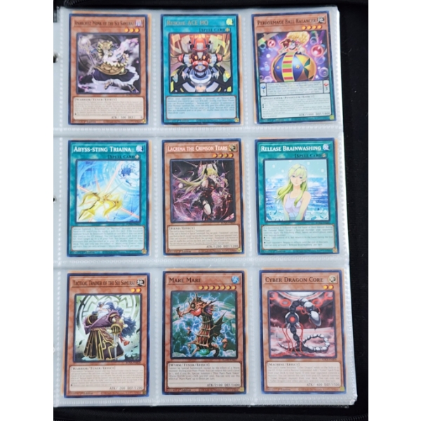 18 Asstd Yu-Gi-Oh Trading Cards Including Holo's ~ Binder Page, Various Years, Rarities & Conditions