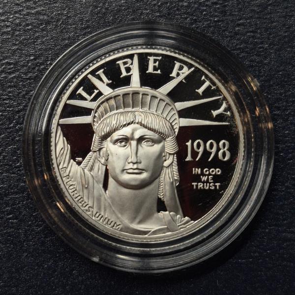 WOW - 1998 United States Liberty Head 1/2 Tr Oz $50 Platinum Cameo Proof Coin
