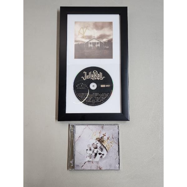 Jelly Roll Signed Framed CD Display Whitsitt Chapel Album & Sealed Beautifully Broken CD