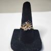 Image 1 : Gorgeous 10K Yellow Gold Ring with Blue-Toned Stones - Size 7 - TW: 3.6g
