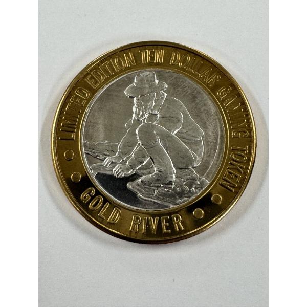 Limited Edition Prospector Gold River Casino $10 Token - .999 Fine Silver - Mint Condition