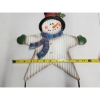 Image 4 : 3 Outdoor Metal Christmas/Holiday Snowmen Stakes - Approx. 19in Tall