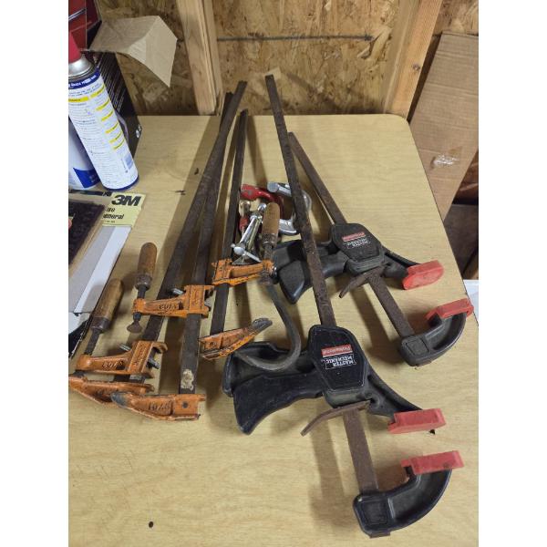 Louisville Home Pickup - Lot Of Adjustable Wood Working Clamps - See Pics