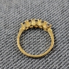 Image 5 : 14K Yellow Gold Rings Ft. Nice Clear Stones Weighing 2.9 Grams ~ Size 7