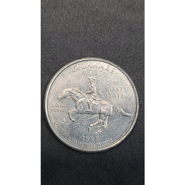 "Spitting Horse" Error 1999 Delaware State Quarter From The U.S. Mint's 50 State Quarters Program 