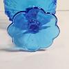 Image 5 : Vintage Fenton Glass Colonial Blue Lidded Compote