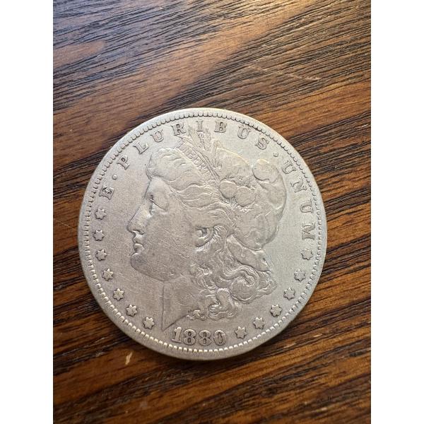 1880 Morgan Silver Dollar - 90% Silver - FV $1.00 - Mintage 12,600,000