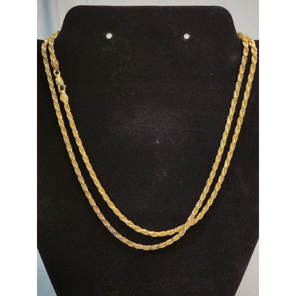 Gold-Tone Sterling Silver 36" Twist Chain Necklace TW: 32.0g