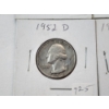 Image 4 : Four U.S. 90% Silver Washington Quarters: 1960-D, 1964, 1952-D, 1957-D FV: $1.00
