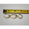 Image 3 : 14K Yellow Gold Pair of Textured Hoop Earrings & One Loose 14K Hoop Earring TW: 2.0g
