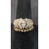 Image 2 : Women's 14K Gold Ring With Diamonds - Size 6 - Weight: 8.6g