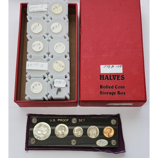 U.S. Coin Lot! 1967 Special Mint Set w/ 40% Silver Kennedy & ~$100.00 Face Value of Assorted Halves