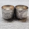Image 2 : Antique Ornate Silver-Plated Napkin Rings - 149.6g