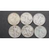 Image 1 : (6) Assorted Years/Mint Marks U.S 90% Silver Walking Liberty Half Dollars - Face Value: $3.00