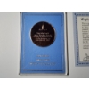 Image 3 : The Franklin Mint "The President And The Pope" Eyewitness Solid Bronze Medal w/ Display & COA