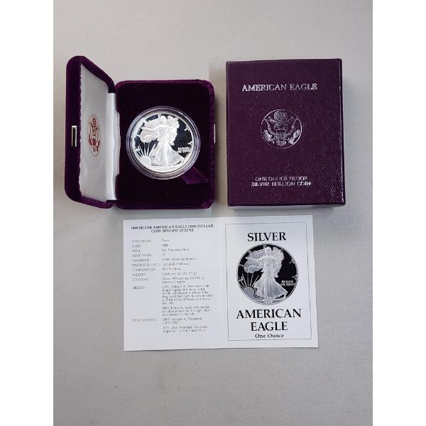 1989-S Silver American Eagle $1 Proof - 1 oz Fine Silver 