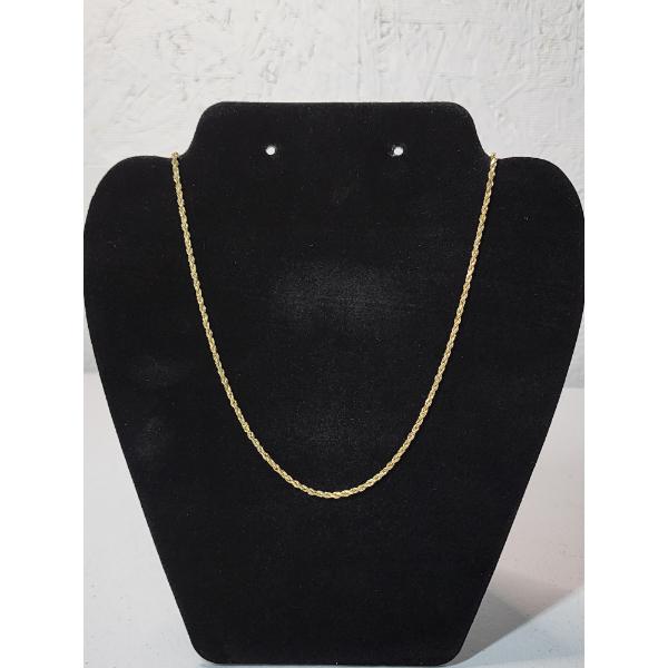 14K Gold Twist Chain 18.5" Necklace Total Weight: 7.6g